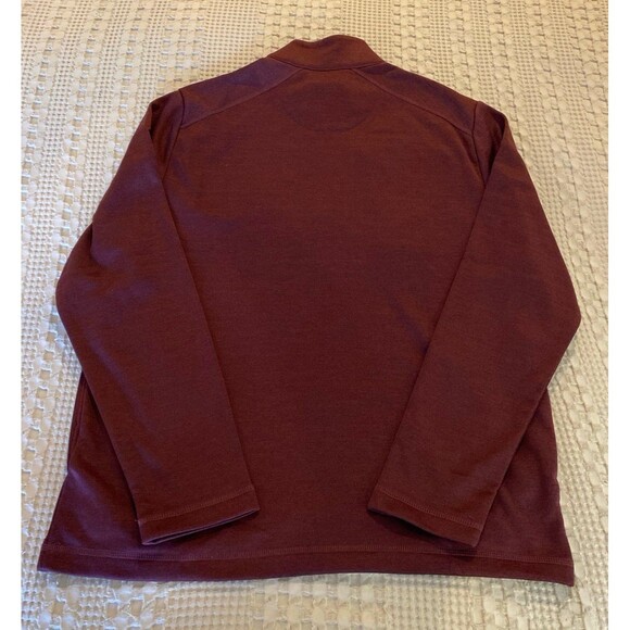Callaway Mens PulloverJacket Sz Medium 1/4 Zip Maroon Burgundy Golf Long Sleeve - Picture 10 of 11